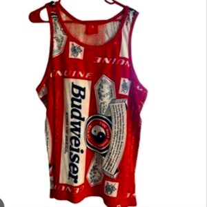 NWOT Men's Budweiser Print All Over Tank Top